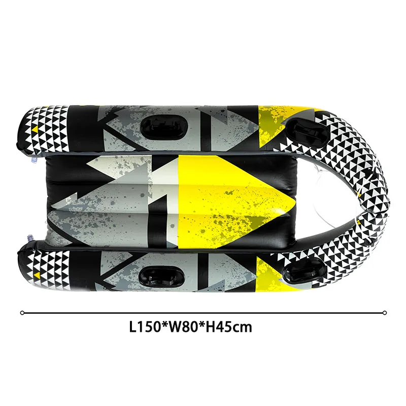 Kid Snow Tube Sledge Skiing PVC Inflatable Toboggan Slide Snow Mobile Sled For Two Rider Great Inflatable Snow Tubes