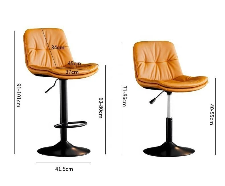 Nordic bar Chair Home Modern Simple Back Light Luxury bar Chair Can Be Raised and Lowered Rotary bar Chair