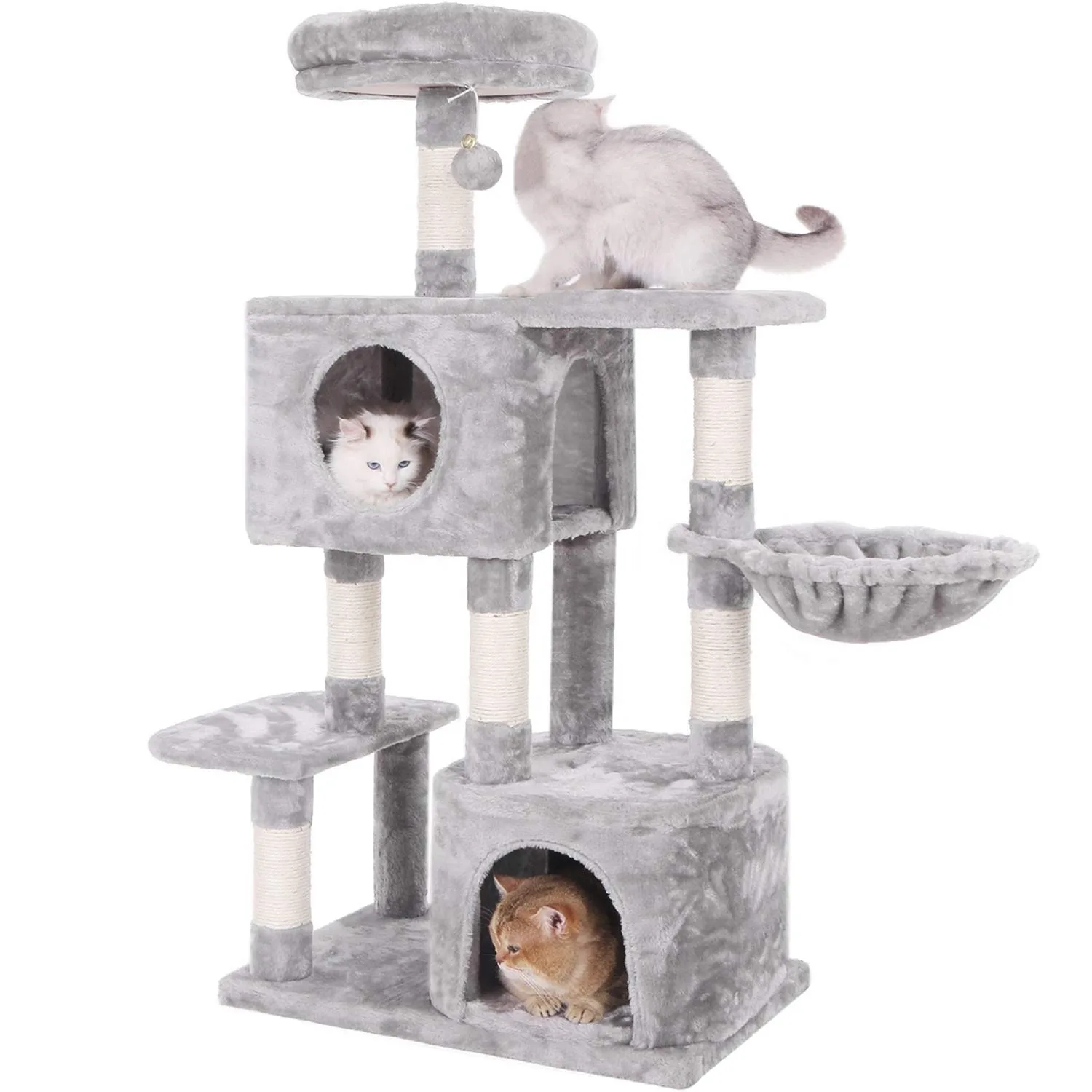 The Fine Quality Multi-level Wood Large Cat Scratcher Tree House Cat Tree Tower