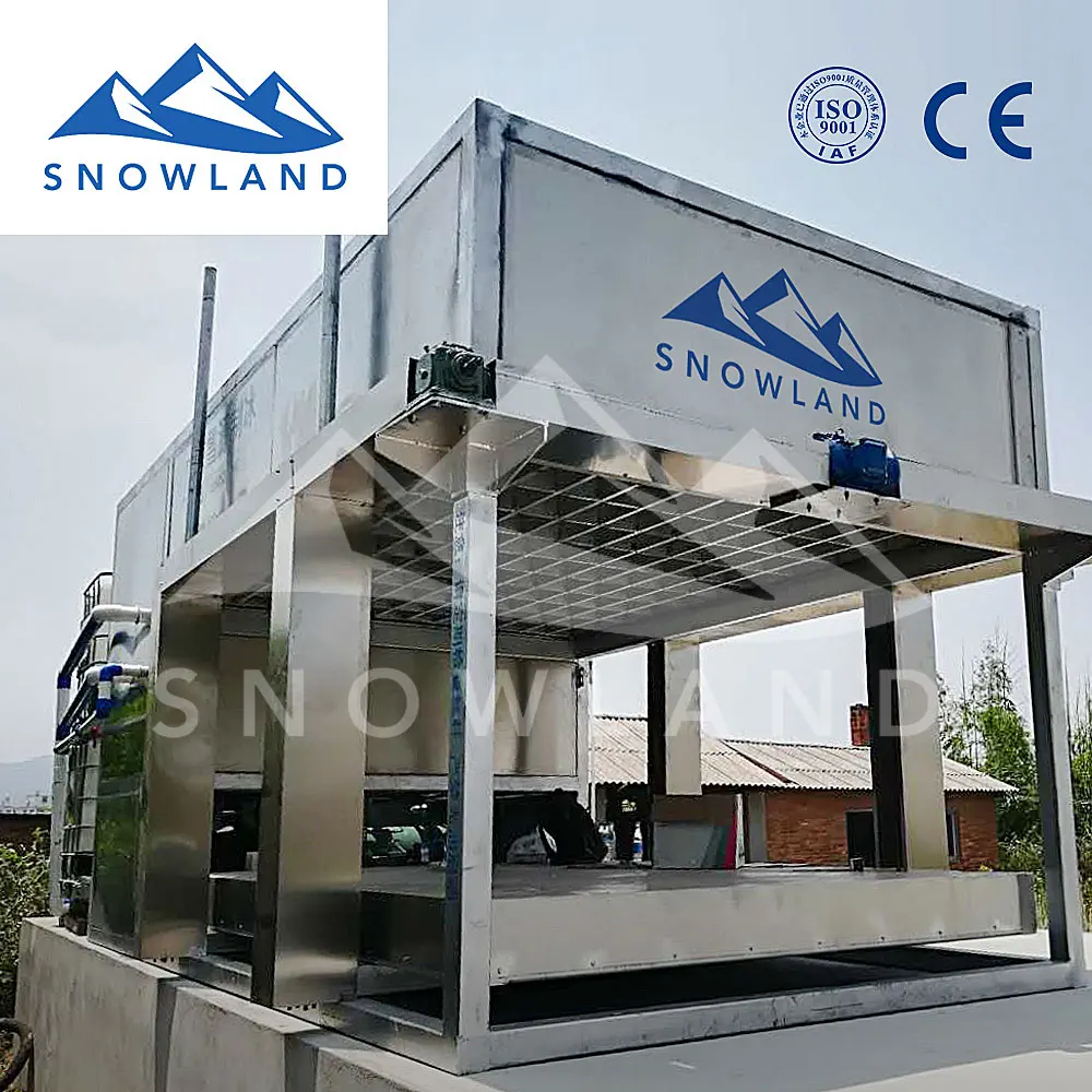 2021 SNOWLAND Opal nugget ice maker with 8 ton capacity block ice  for aquatic products