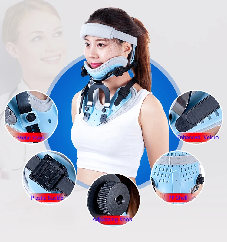 Orthopedic Cervical Head and Neck Support Brace Traction Device for Neck Injury