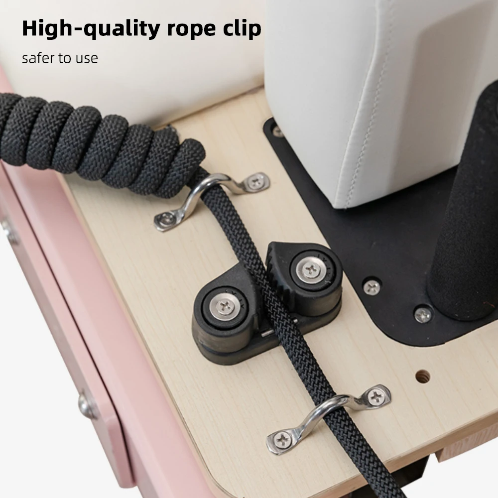 Commercial Custom Leather Color Logo Aluminum Folding Foldable Pilates Equipment Reformers Machine Core Bed for Home Studio Use