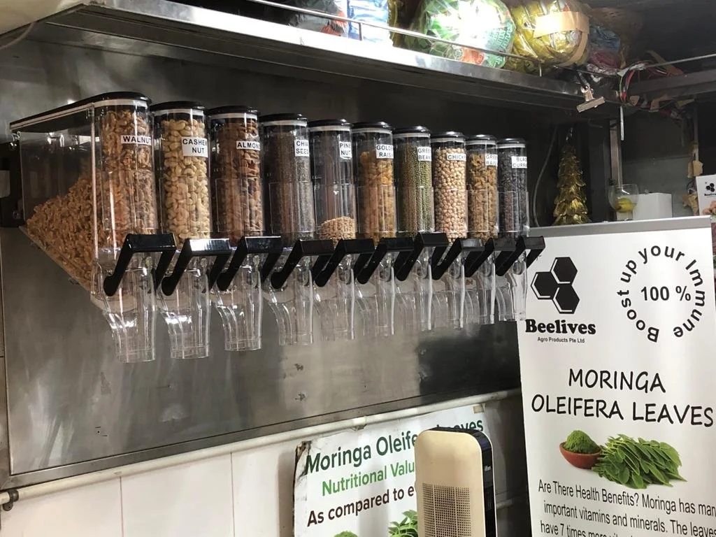 Bulk plastic food dispensers for shop