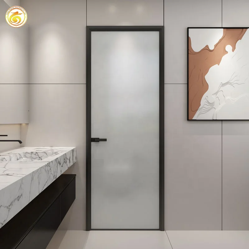 New design Interior bathroom hinged doors/aluminium toilet casement door