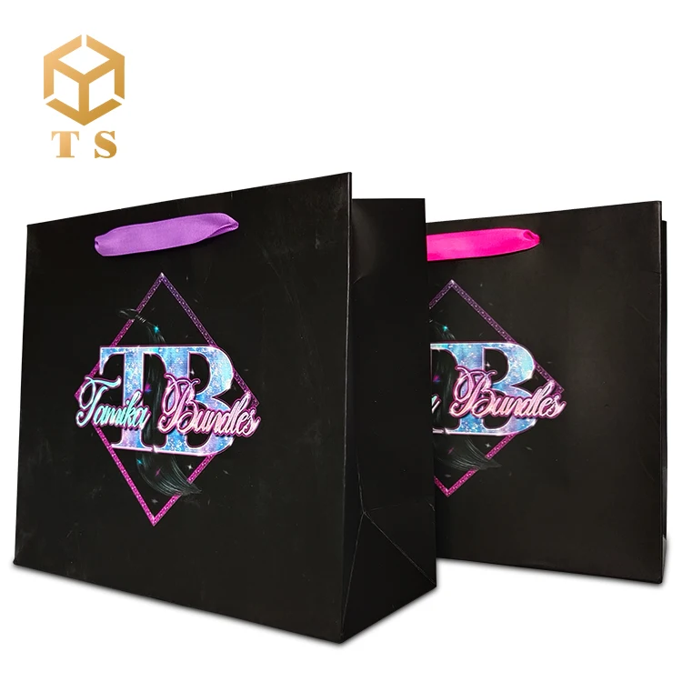
Customized Logo Print Luxury Cosmetic Jewelry Gift Shopping Paper Bag with Handle 