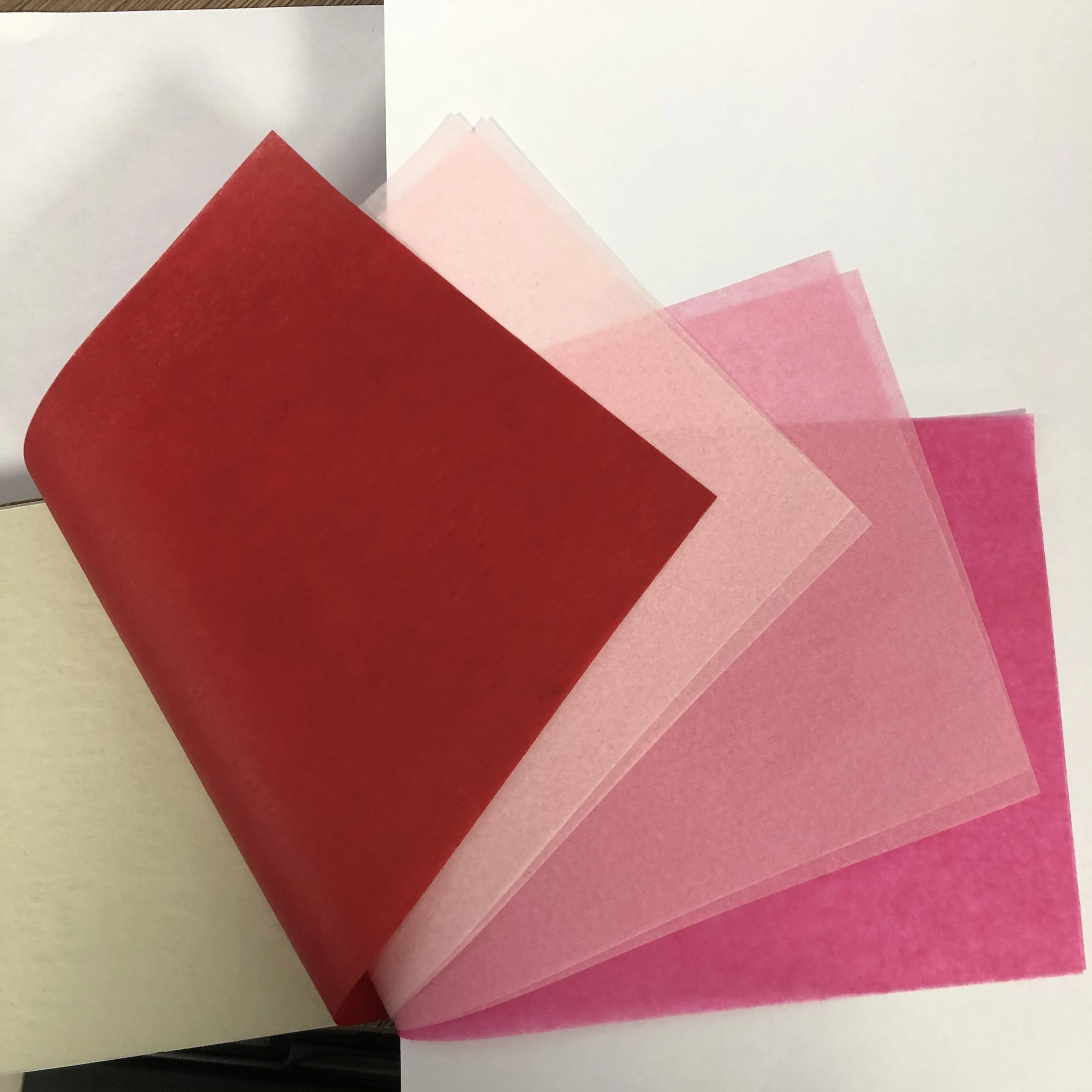 Moisture-Proof Colored Waxed Tissue Wood Pulp Pulp with Coating for Flower Wrapping Paper for Print and Chemical Industries