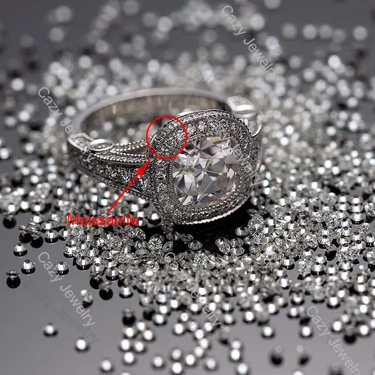 Cazy Loose Melee Moissanite Diamond 0.8mm To 2.9mm Round Moissanite Price Per Carat VVS Moissanite Watch