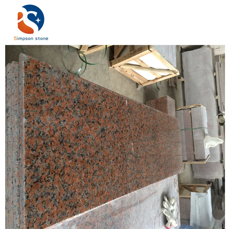 Decorate Kitchen Top Polish Surface Red Color G562 Granite