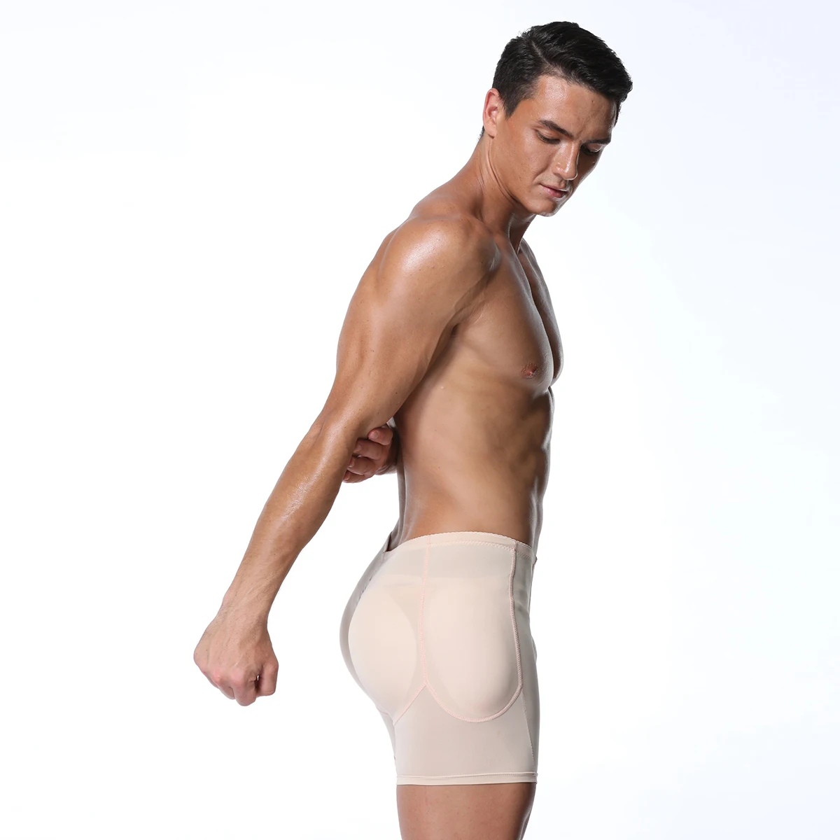 Мужское Корректирующее белье, мягкие трусы с подкладкой для подтяжки ягодиц, мужское нижнее белье