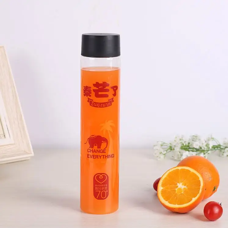 100Ml-1000Ml Clear Empty Container Milk Juice Glass Pudding Bottle With Plastic Cap Wholesale