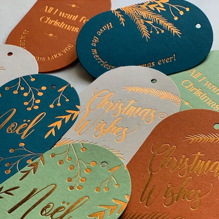 Wholesale Merry Christmas Labels Cards Gift Tags Labels And Hang Tags For Gift Wrapping Decoration Gift Card Set