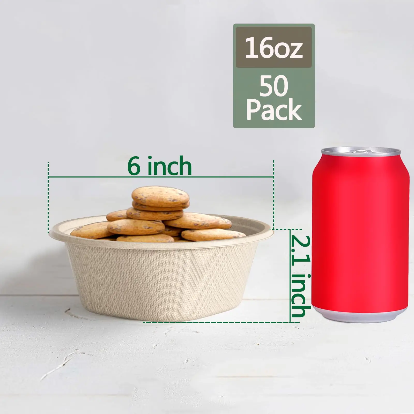 Customize Sugarcane Bagasse Biodegradable Bowls 32 Oz Deep  Bagasse Paper Bowls Disposable Soup Bowls For Soup