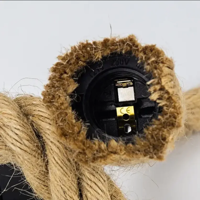 Vintage Twisted Rope  Switch Industrial for Lamp Fixture DIY Plug in Pendant Light Cord Kit
