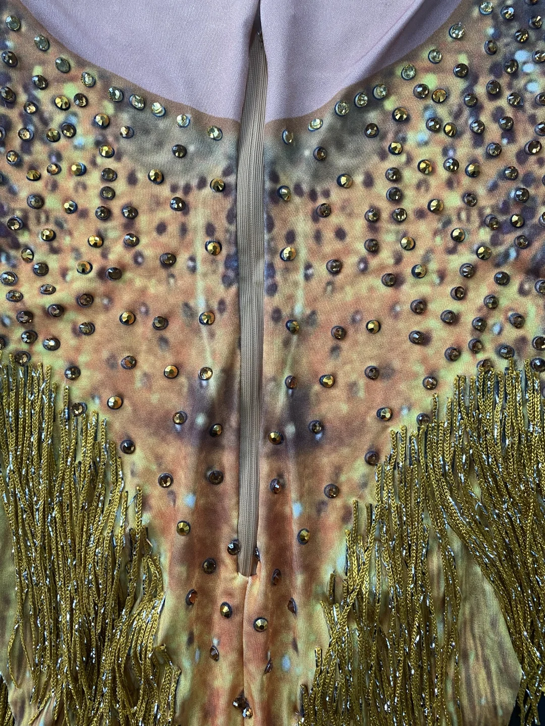 Fashion Stretch Sleeveless Rhinestone Tassel Pole Dance Leotard Show Exotic Stripper Outfits Dancewear Women Jumpsuits Bodysuits