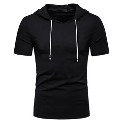 Custom Men Graphic Tshirts Cotton 100% Fitted O neck Breathable hooded Tee Shirts