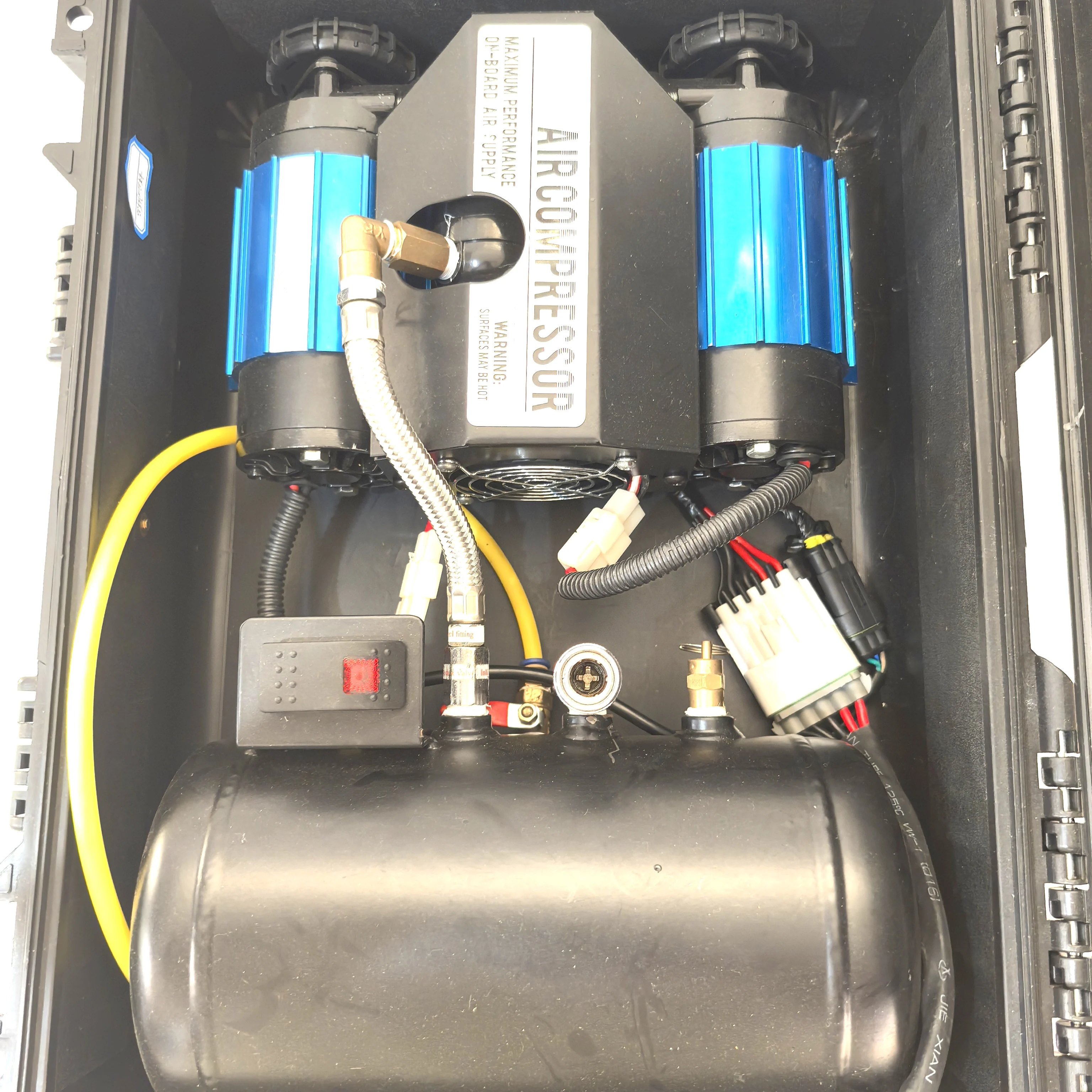 4WD car air auto  DC 12v  Air Pump Metal Air Compressor with pressure switch and hose