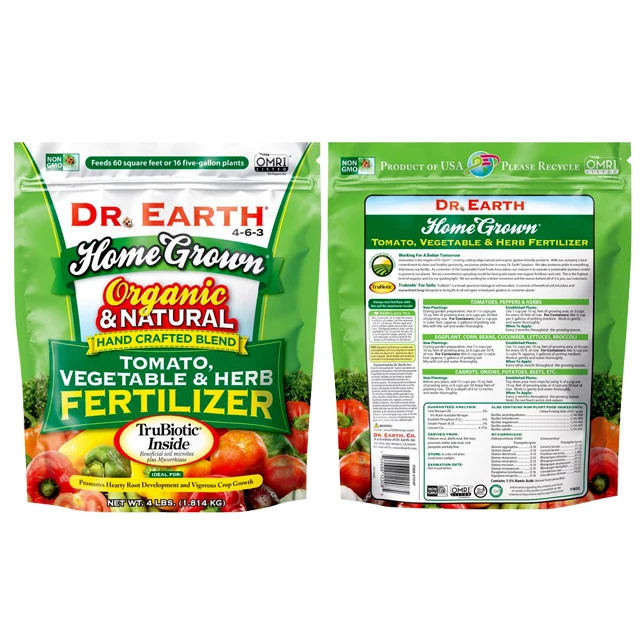 Custom 4 lbs sealing strip moistureproof stand up pouch for flower bird  animal plant feeding fertilizer supplies packaging bag