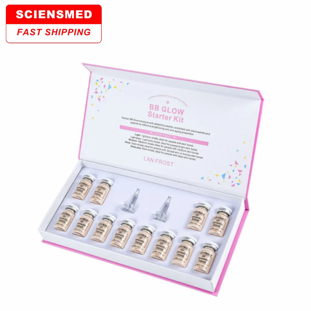 BB крем стартовый набор бустер мезо белый макияж салон сыворотка derma осветлить свечение отбеливающая Жидкая Основа mts