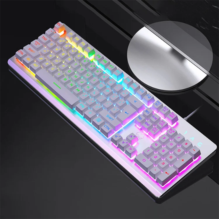 Красочное освещение игровая механическая клавиатура для ПК геймера