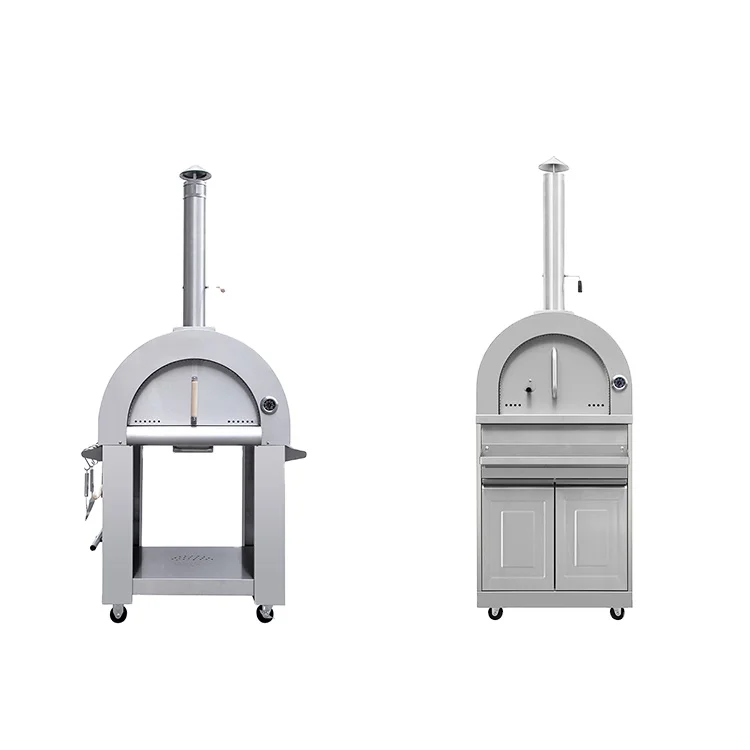 Outdoor Full Stainless Steel Mobile Wood Burning Pizza Oven