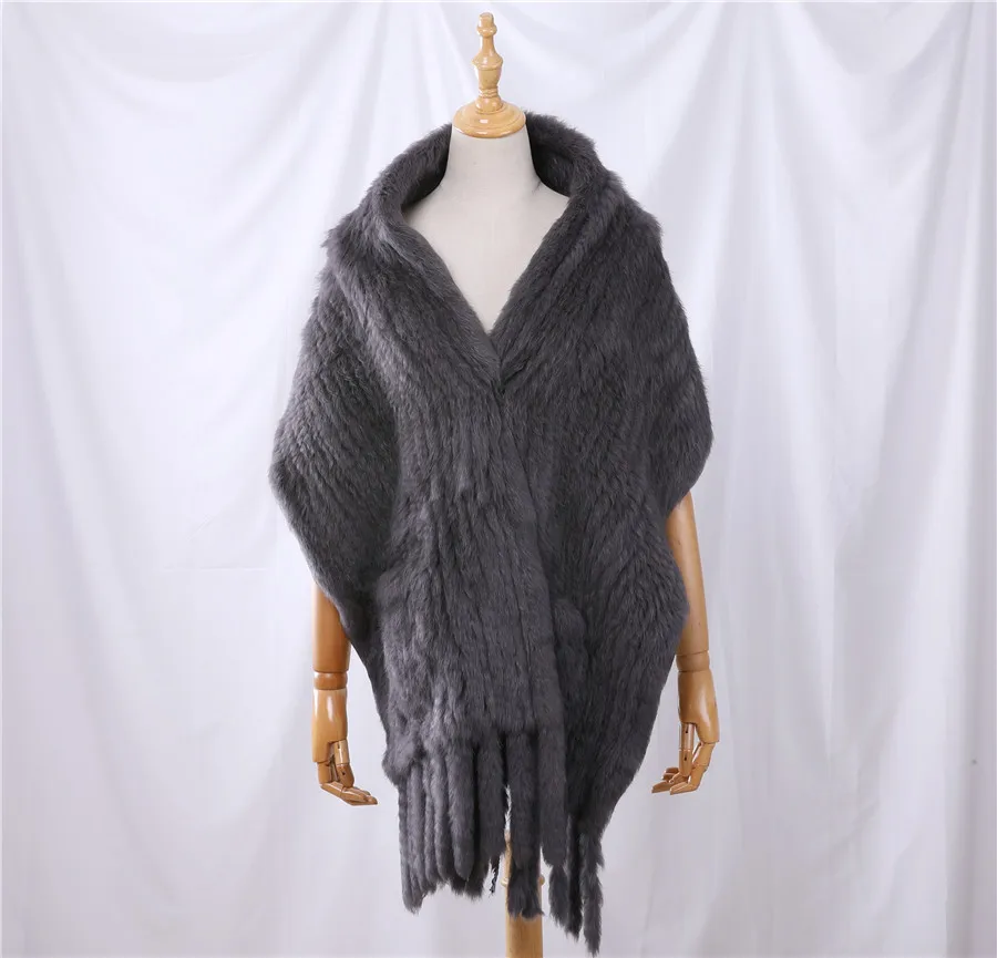 Роскошные женские шарфы из натурального кроличьего меха с кисточками женские шарфы осень-зима женская меховая накидка шали шарфы