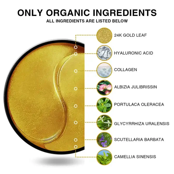 Private Label  Eye Patch Mask Moisturizing Hyaluronic Acid Gel Retinol VC Anti Aging Custom Remove Dark Circles Eye Bag eye mask