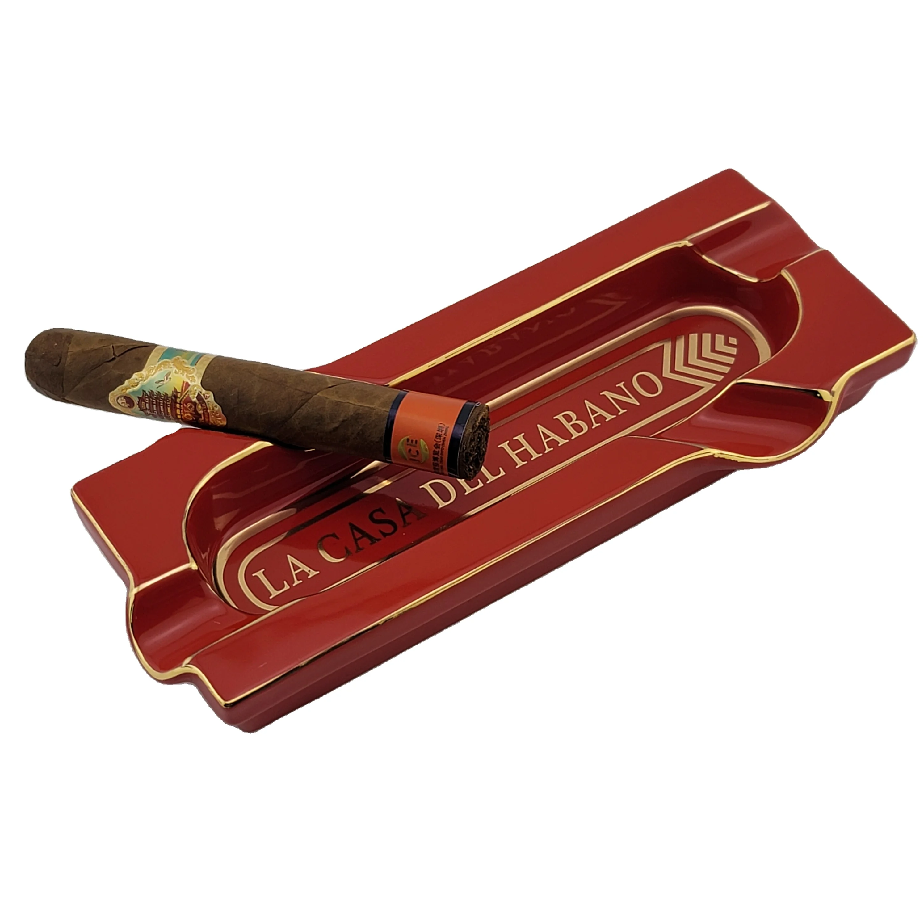 Wholesale Custom Logo Small  Cigarette ceramic cigar ashtray for hotel  restaurant