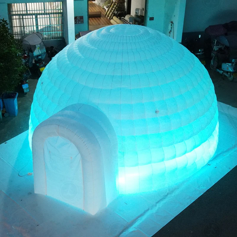 Oxford Fabric Inflatable Dome Tent Party Event White Igloo Garden Dance House LED Dome Disco Tent