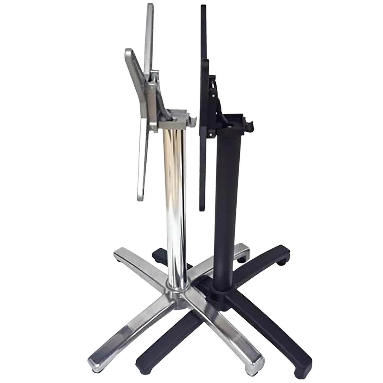 Aluminum Stackable Folding Black Metal Modern Table Legs Industrial Caravan Camper Pedestal Dining Coffee Bar Table Bases