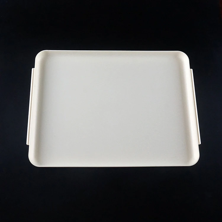 Inflight Rectangular Plastic ABS Atlas Non-Slip Serving Tray with Handles for Airline