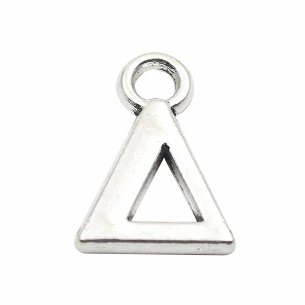 Alloy Material Antique Silver Initial Letters Charm Sorority Fraternity Delta Chi Greek Letter Pendants
