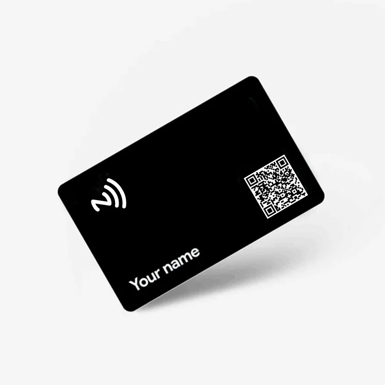 Matte Black PVC Digital Business Card NFC Tag213 (1600230813495)