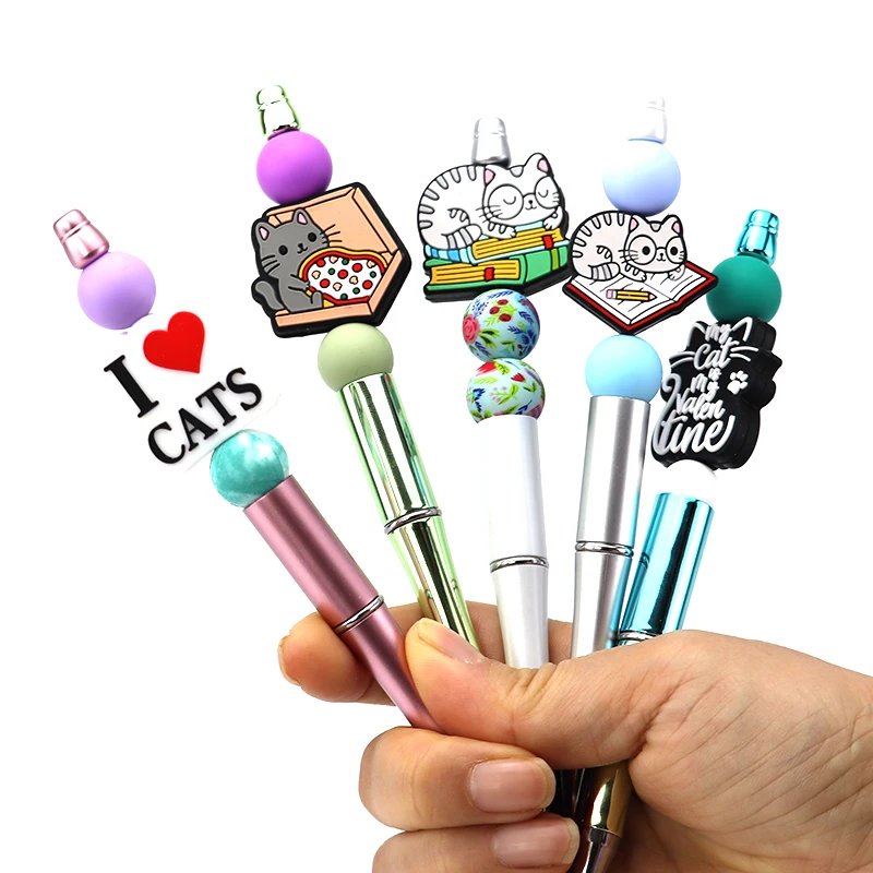 eco friendly not easy to wear fade Silicone Focal Beads for Beaded Pens, Keychain Making DIY Handmade Crafts