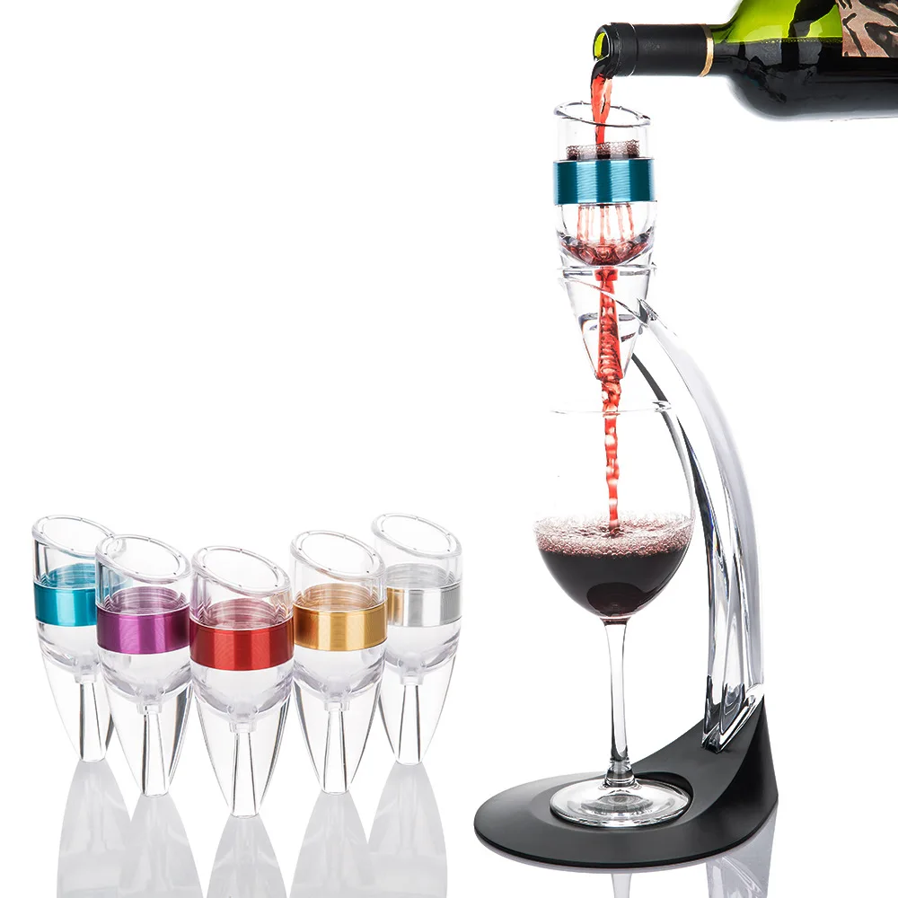Wine Accessories Magic Plastic Decanter Stand Style Bottle Aerating Dispenser Pourer Red Wine Aerator