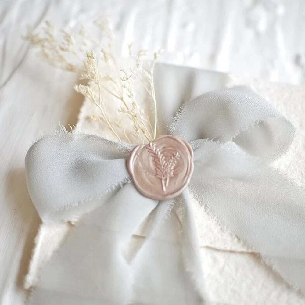 Cheap and beauty hand torn raw edge wedding site invitation bouquet decoration tassel chiffon frayed ribbon