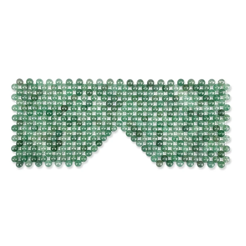 Natural Rose Quartz Facial Eye Mask Health massager spa products mini beauty green jade square eye mask stone eye mask