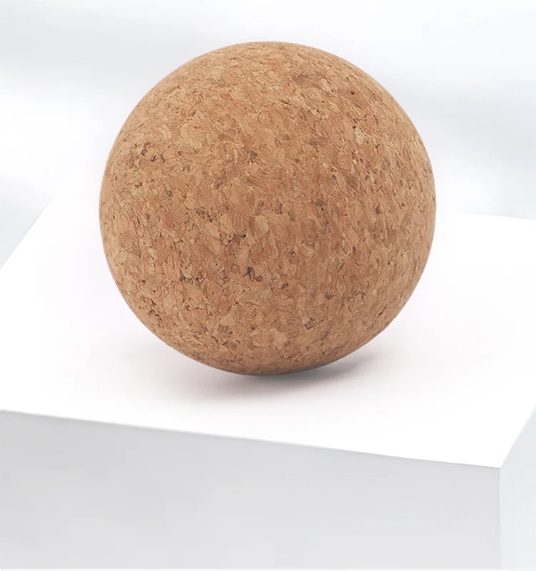 Wholesale best-selling natural 6cm cork massage balls,  fascial balls for foot, leg, and arm rehabilitation
