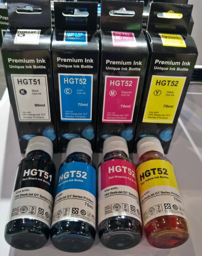 Trendvision Premium Ink GT51/52 Refill Dye Ink For HH GT5810/GT5820/GT5821/GT5822 InkTank 310-419