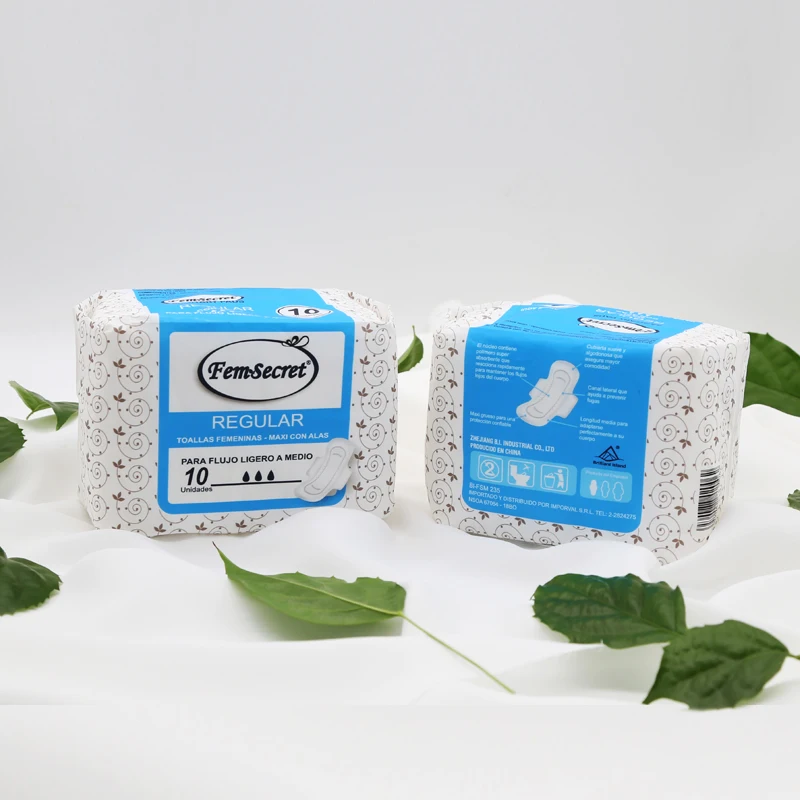 100 Organic Cotton Menstrual Feminine Hygiene Period Lady Napkin Sanitary Pad for Women Japan Soft White OEM
