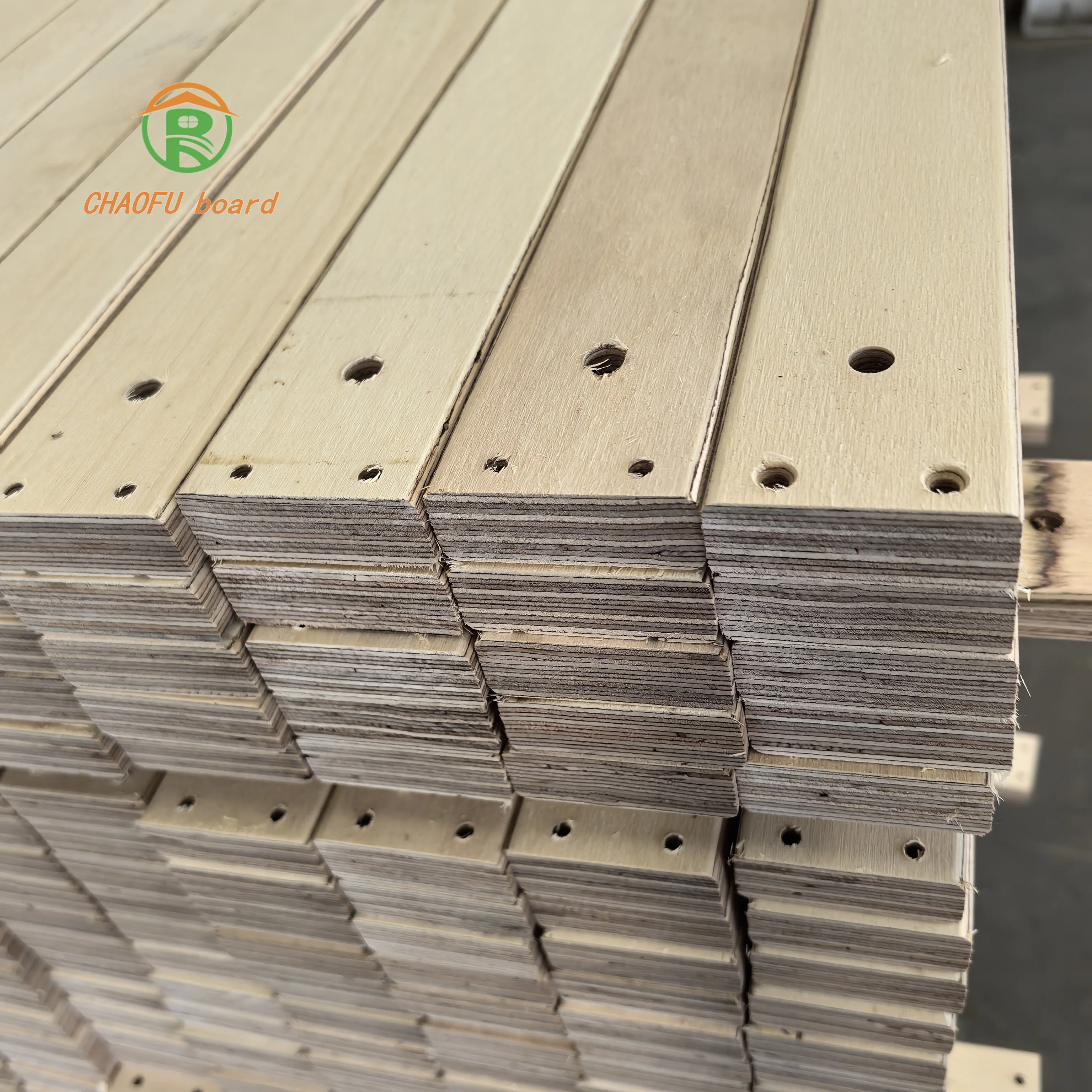deep process punch holes  slot chamfer customization LVL plywood processed wood board furniture use grain face