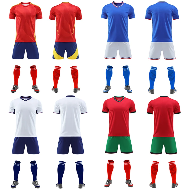 LOGO Custom Soccer Uniform Set Team Football Jersey Kit Tracksuit Sportswear Tracksuits For Men Training Suit Child Clothes