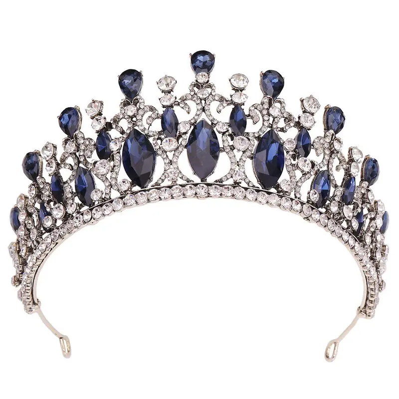QS European and American bridal crown Baroque rhinestone tiara Princess Crown and Wedding hair accessories