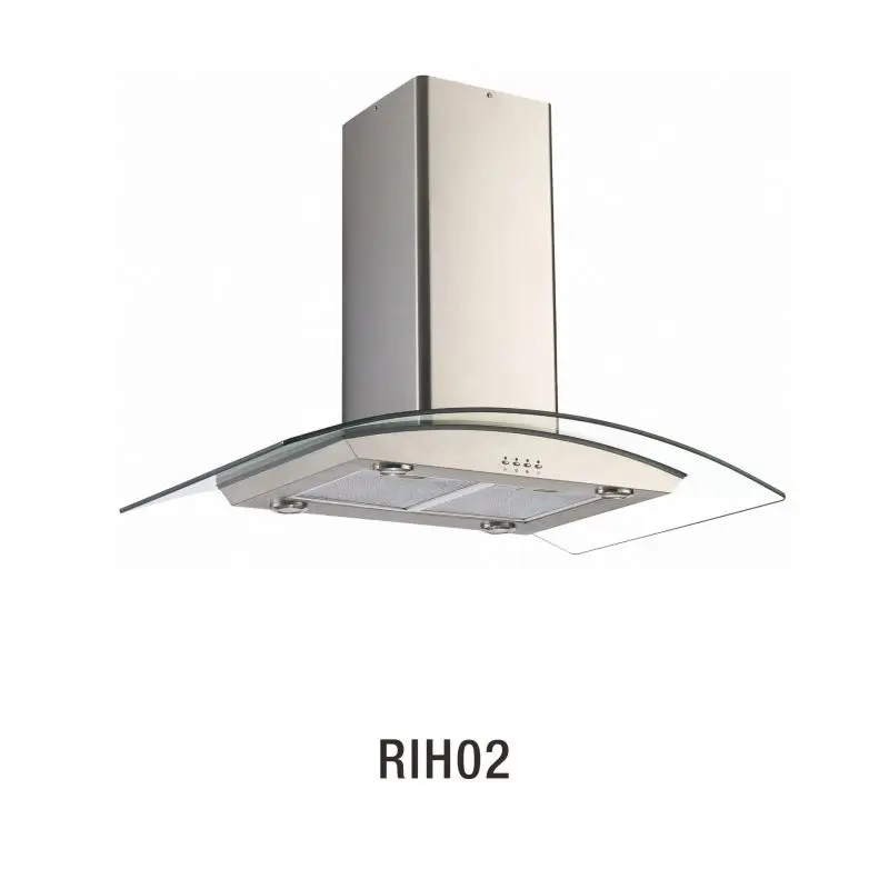 RIH02 Wall Mounted Commercial Exhaust range hood chimney style range hood