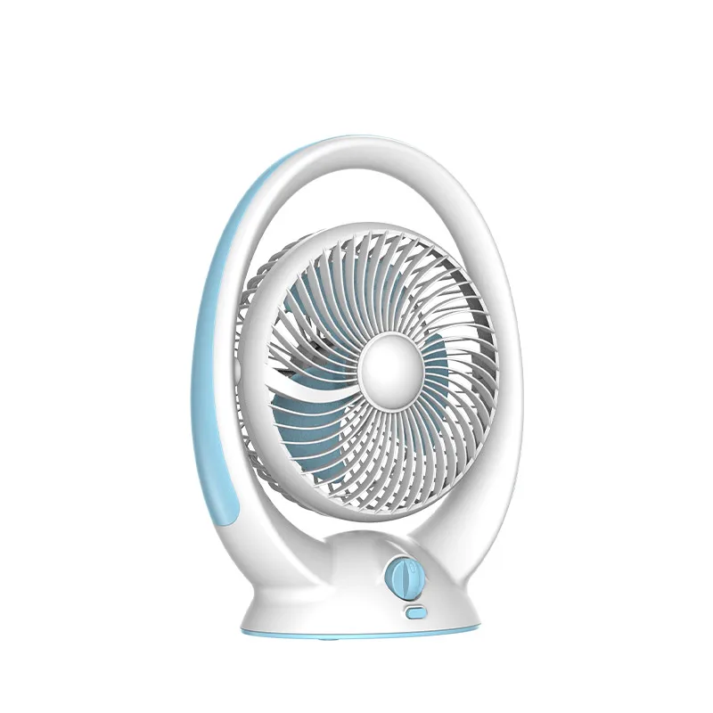CHANGRONG Rechargeable Mini Table Fan 6 inch USB Fan with replaceable lithium battery and handle