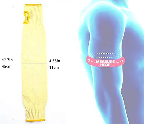 Long Aramid Anti-cut Anti Cut Heat Resistant Arm Work Protective Sleeve For Chef
