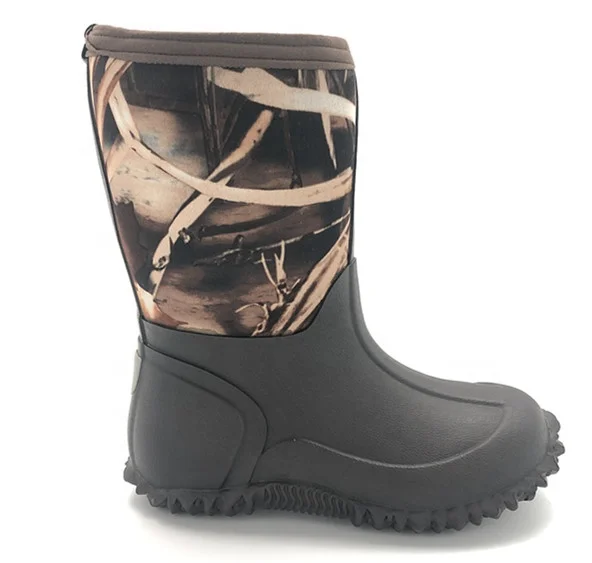 Неопреновые Детские камуфляжные туфли папоротника, водонепроницаемые охотничьи ботинки, высокое качество, снег, зима 2020, Дешевые сварные изделия