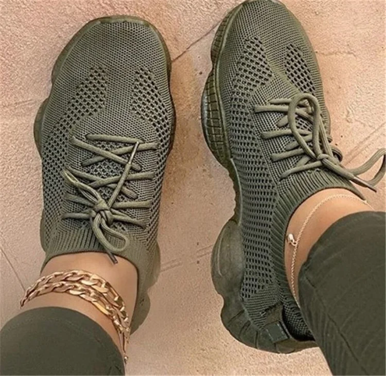 
2021 Women Low Cut Upper Lace Up Closed Round Toe Casual Running Sneakers Wedge Heel Thick Bottom Shoes 