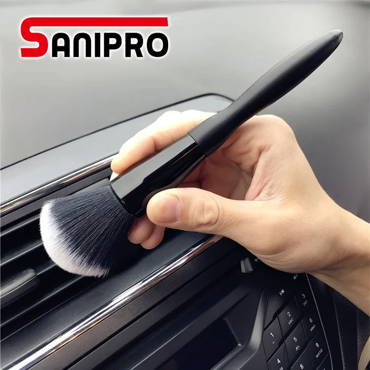 Sanipro 20CM Lengthen Version Super Soft White Hair Cleaning Brush Interior Electrostatic Dust Remove Tools Car Cleaning Brush