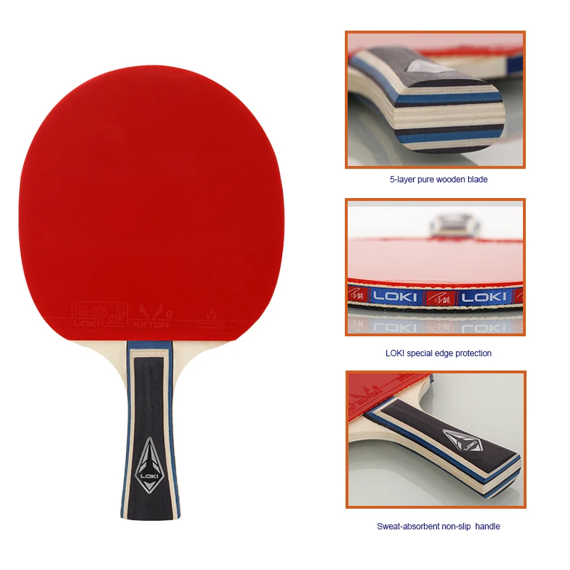Loki C1000 low moq high quality professional ping pong paddle set