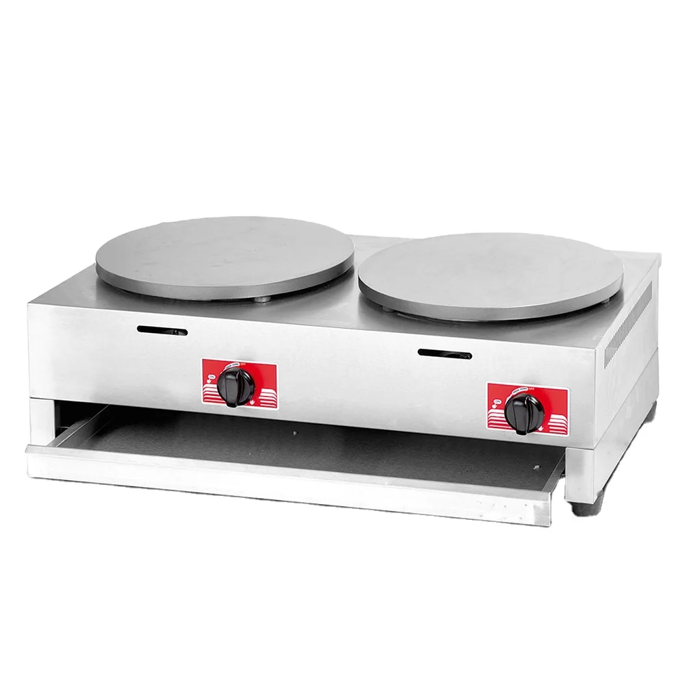 Commercial Stainless Steel Gas Crepe Maker Multifunctional Best Selling Machine for Hotels Powered by LPG